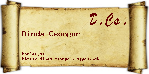 Dinda Csongor névjegykártya