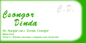 csongor dinda business card